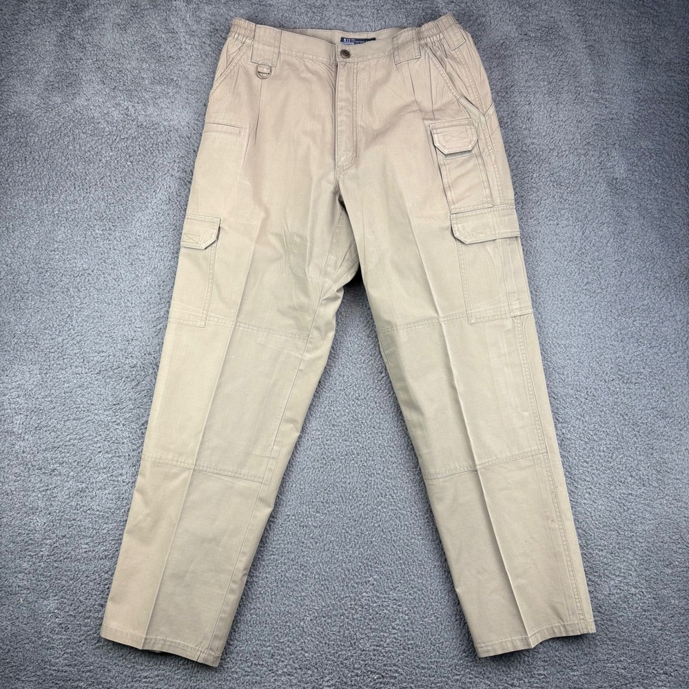 5.11 Tactical Mens W L Khaki Cotton Polyester Cargo Pants Style 74365